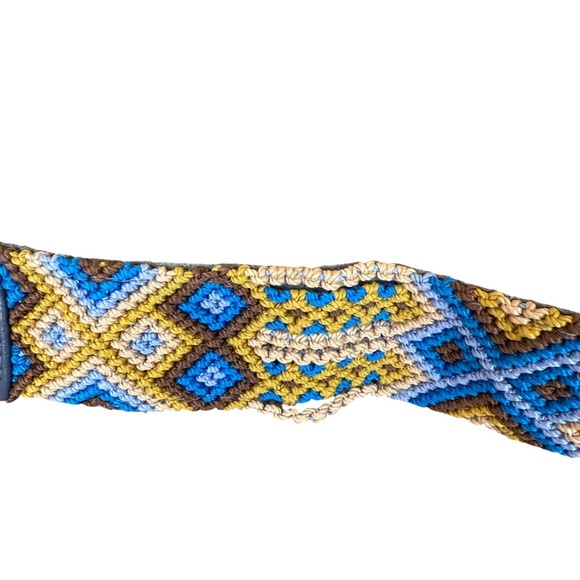 Cristina Orozco Brown Leather Large Hobo Shoulder Handbag With Woven Wide Strap - Picture 8 of 15